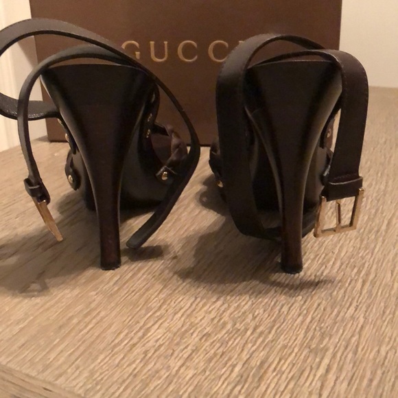 Authentic Gucci Sand Pelle S. Gomma Lifford Platform Sandal - Picture 3 of 13